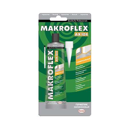 Герметик Makroflex АX104 силиконовый универсальный белый 85мл 