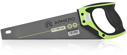 Ножовка по дереву 350мм 11TPI 3d Armero AS31-350