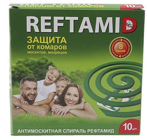Спирали антимоскитные Рефтамид, 10шт 6-227