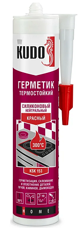 Герметик высокотемпературный KUDO Красный 280 мл KSK-153
