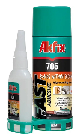 Клей экспресс Akfix 705 25гр клей + 100мл активатор AN705_25