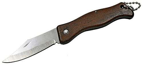 Нож складной "Runis" цв. дерев., дл. клинка 60мм  9-019