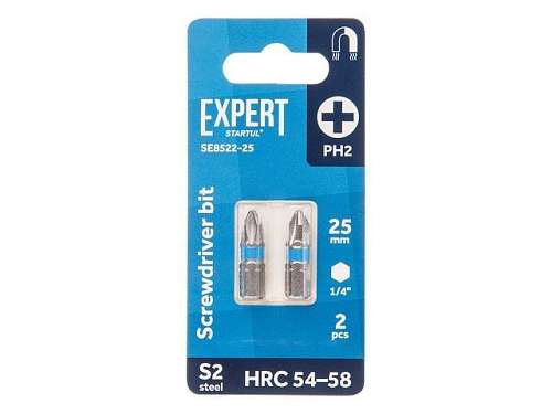 Насадка крестообразная PH2 25мм 2шт EXPERT STARTUL SE8522-25