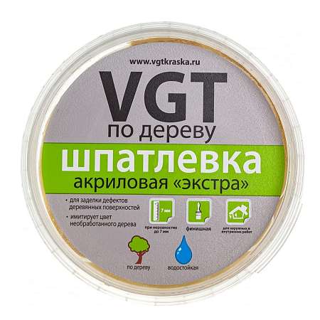 Шпатлевка по дереву "Экстра" сосна 0,3 КГ (6) "ВГТ" 43 995