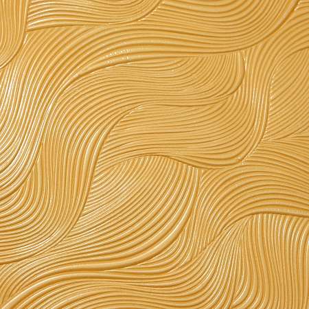 Самоклеящаяся ПВХ панель Волны золотые 70х70см