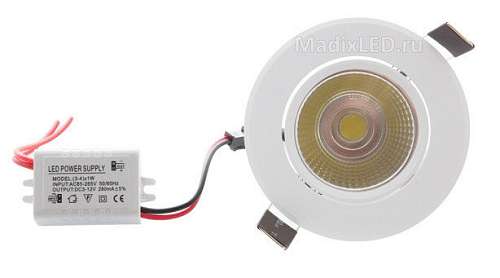Светильник светодиодный "MadixLED" MD 1425 6Вт, 3200K, белый