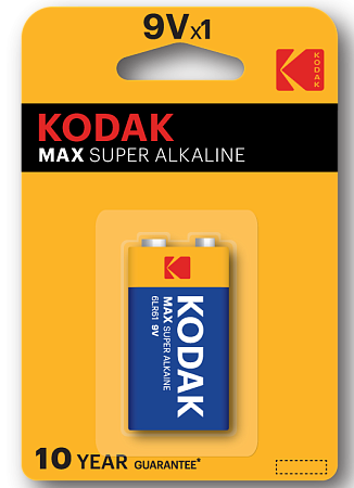 Батарейка Kodak MAX 6LR61 крона 9V, щелочная, Б0005130