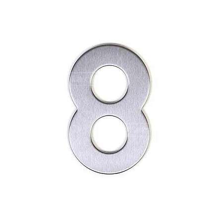 ЦИФРА №8 нержавейка 95х62мм. LNS4 SS #8