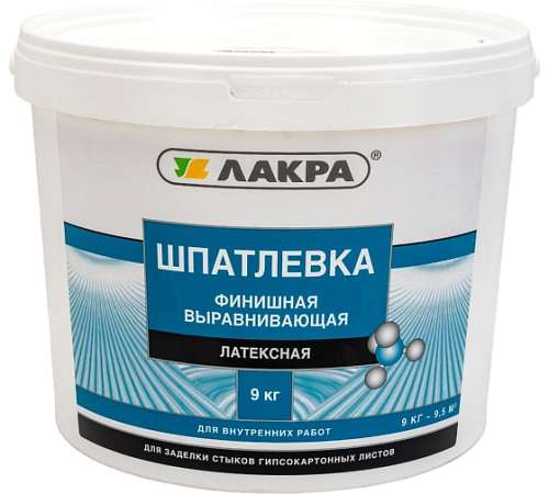 Шпатлевка Лакра Латексная Финишная Выравнивающая 9кг