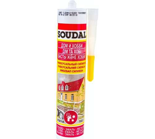 Герметик Soudal универсальный силиконовый прозрачный 280мл 105905