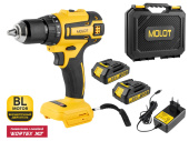 Дрель аккумуляторная Шуруповерт MOLOT MBD 1820 Li 18В 50Н*м, 2х2А*ч кейс 1335569 совместима с WORTEX Дрель аккумуляторная Шуруповерт MOLOT MBD 1820 Li 18В 50Н*м, 2х2А*ч кейс 1335569 совместима с WORTEX